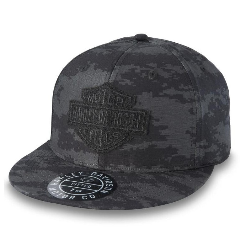 Modern Camo Stretch Fit Cap - Black Beauty In Stock Size L