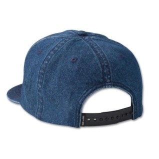 Bar Shield Denim Snapback Cap - Peacoat