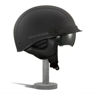 Lucid Ultra-Light Sun Shield J03 Half Helmet - Matte Black