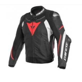 Dainese Super Speed 3 Perf. Leather Jacket Black/White/Red Size 50