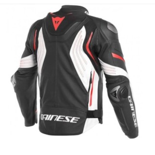 Dainese Super Speed 3 Perf. Leather Jacket Black/White/Red Size 50