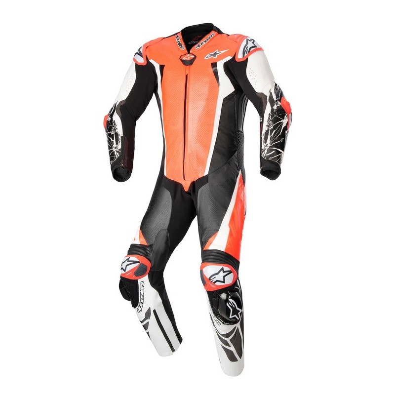 Alpinestar RACING ABSOLUTE V2 LEATHER SUIT - 1PC Orange Size 50